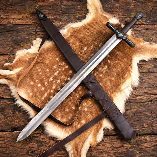 Hand forged viking sword - hand,