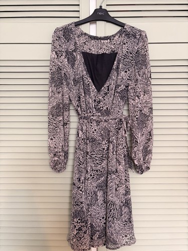 Zara beige black floral - beige,