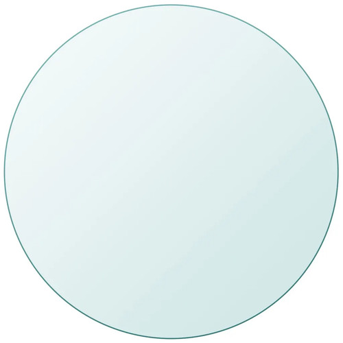 Round tempered glass table - tempered, top