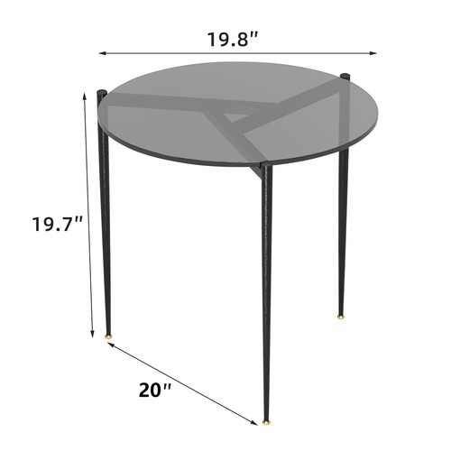 Black frame end table - frame, tempered