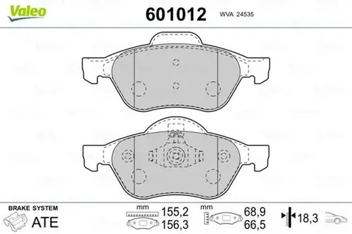 Brake pads front axle - brake,