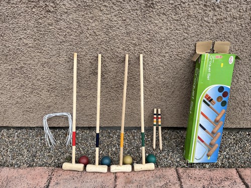 Garden croquet set players - garden,