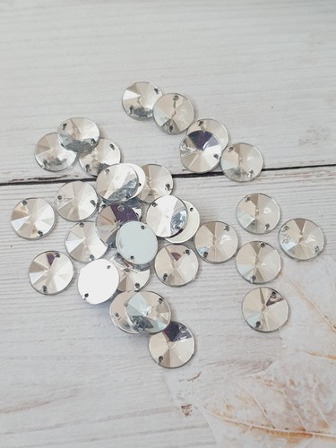 Clear rivoli round sew - rivoli, on