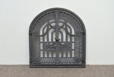 Antique 57 x 60 cm old cast iron fire door clay / bread oven doors pizza stove