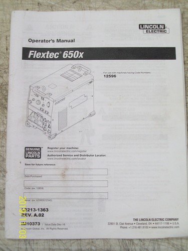 Lincoln electric flextec 650x - lincoln,