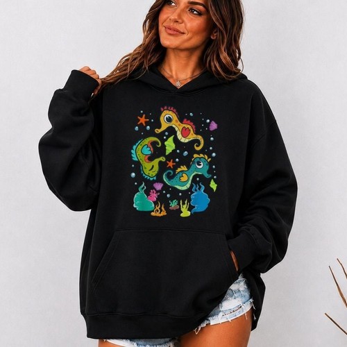 Cute colorful sea horses - cute,