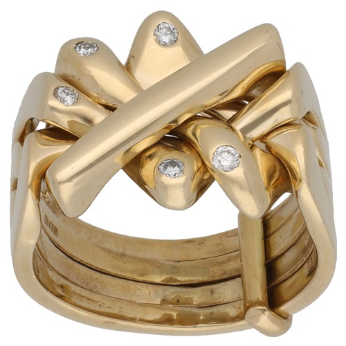 9ct gold ring 55g puzzle - ring,
