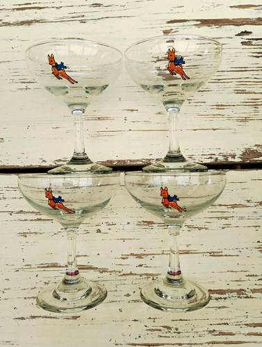 Babycham set glass coupe - of,
