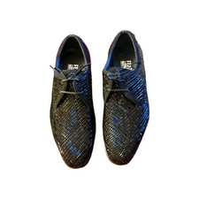 SALVATORE FERRAGAMO DENNIS 2 CRYSTALS EMBELLISHED NEOPRENE  SHOES SIZE UK 7EEE