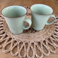 Denby Juice Apple Green Mugs x