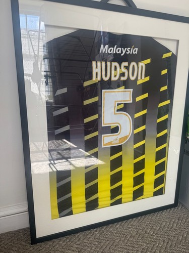 Cardiff city framed match worn - city,