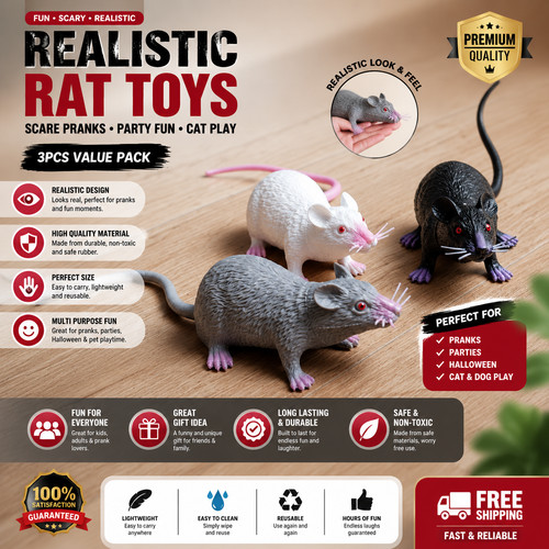 Fake rat lifelike mouse - fake,