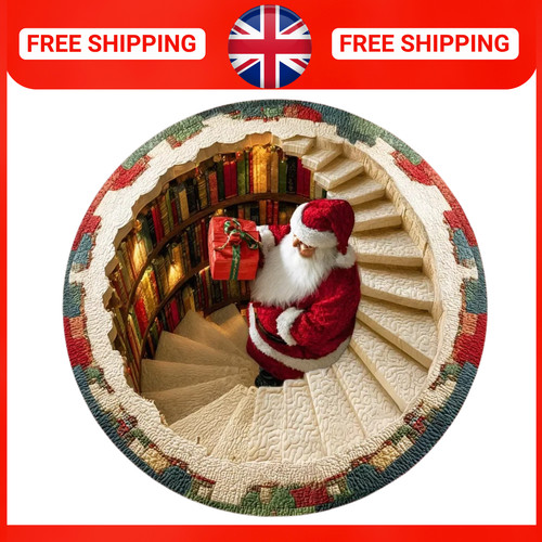 Round christmas rugs large - round,