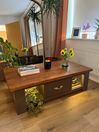 Oak wood coffee - wood, with