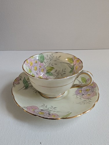 Vintage pale blue floral - vintage, tea