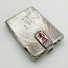 BRITISH EMPIRE EXHIBITION SCOTLAND 1938 MATCHBOOK CASE HOLDER SILVER PLATED