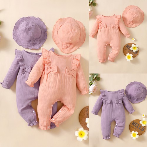 Newborn baby girls bow frilled - baby,