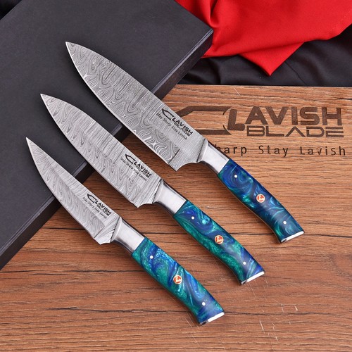 Hand forged damascus steel - damascus, 3