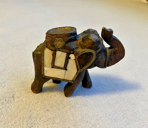 Vintage indian carved wooden - indian,