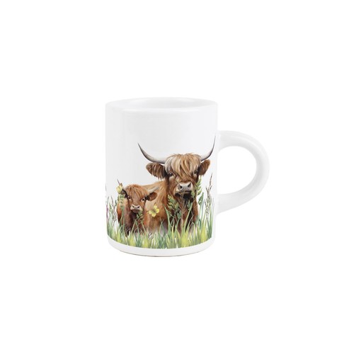 Highland cow calf - cow, espresso