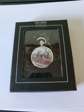 A "GLORY  OF STEAM" "CITY OF TRURO" RAILWAY WATCH IN ORIGINAL BOX: 2" TALL: VGC