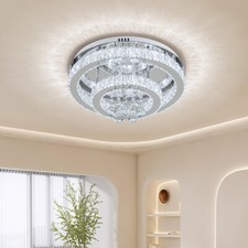 Modern Flush Mount LED Ceiling Light Crystal Lamp Chandelier Lights Living Room