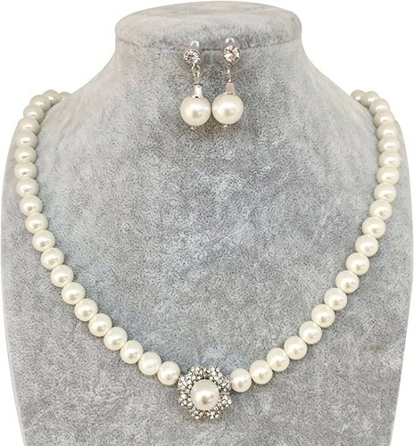 Ladies faux pearl diamante - ladies,