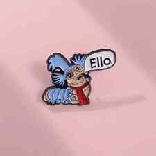 The Worm 'Ello' Labrynth Enamel Pin Brooch Cute Small Gift Idea Fun Funny 