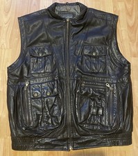 Real leather Gilet Chocolate