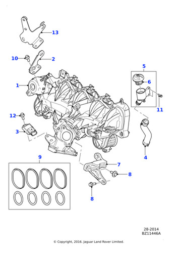 Jaguar gasket engine service - engine,