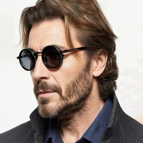 Round steampunk sunglasses - round,