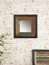 Baumhaus Urban Chic Reclaimed Wood Small Square Mirror (IRF16C) SRP £265