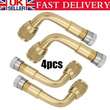 4PCS 45/90 Degree Angle Tyre Valve Extension Adaptor Motorcycle Motorbike Car