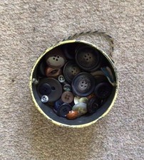 Vintage Tin  Full Of Old