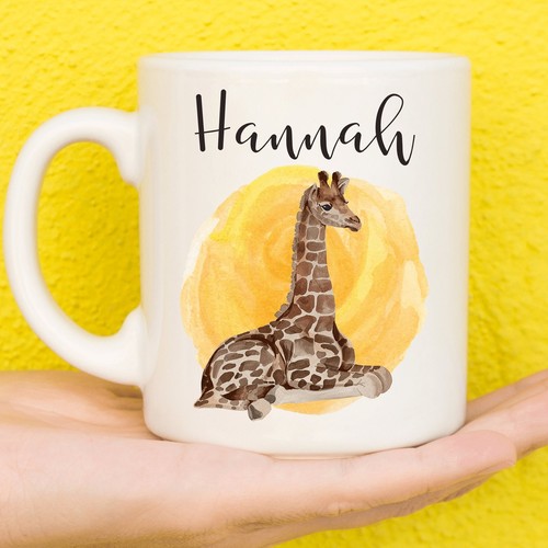 Personalised giraffe mug - personalised, |
