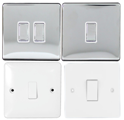 Single double light switch - double,