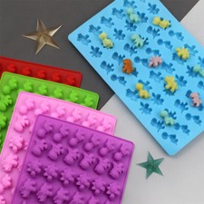 Chocolate Mould 48 Dinosaur Gummy Sweets Candy Mold Ice Cube Tray Silicone DIY 