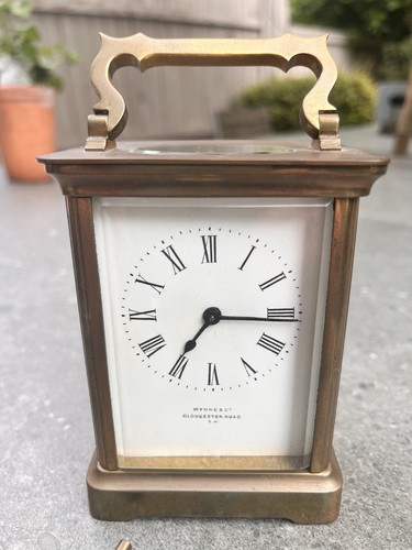 Antique french brass carriage - antique,