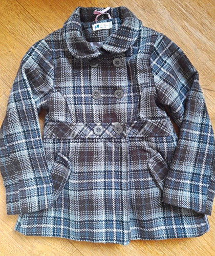 Girls plaid pea coat - plaid,