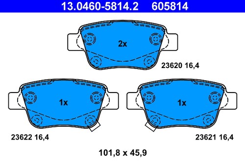 Rear brake pad - pad,