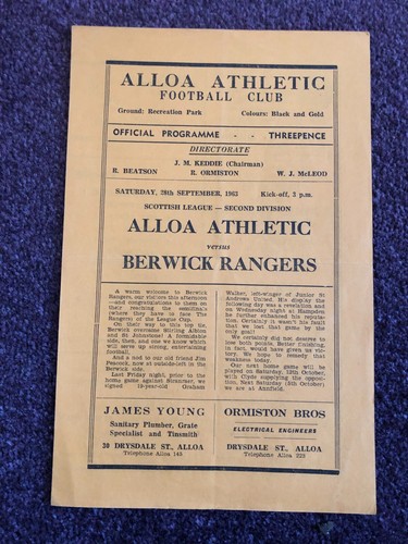 Football programme scotland - football,