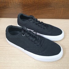 Airwalk Kona II Skate Trainers Kids UK 4 Black Canvas Sneakers EU 36.5 US 4.5