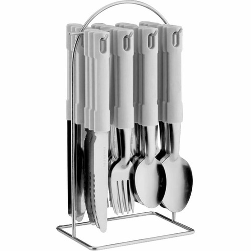 24pc white cutlery set - cutlery,