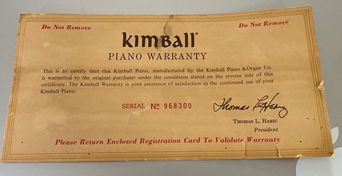 Vintage ephemera kimball piano - kimball,