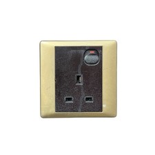 Clipsal Socket Switch Gold & Brown Caravan/Motorhome