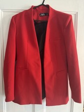 Zara Women's Red Blazer Jacket