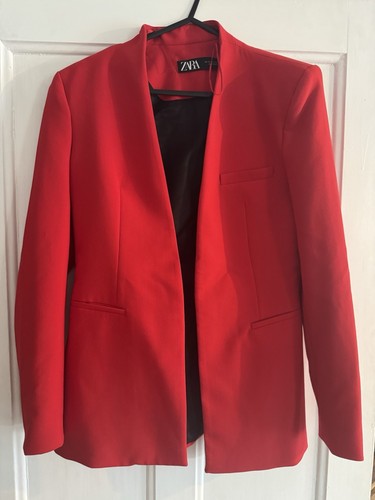Zara women red blazer jacket - women's,