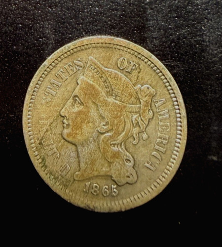 1865 cent nickel natural - 1865,