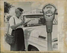 1967 Press Photo Meter maid