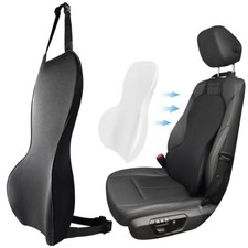 Universal Memory Foam Black Car Seat Lumbar Support Pillow Driving Back Cushion